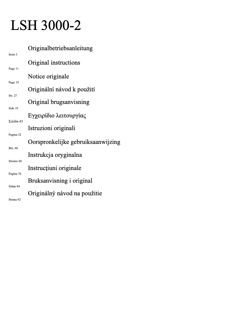 Page 1 of the manual User Manual ATIKA LSH 3000-2