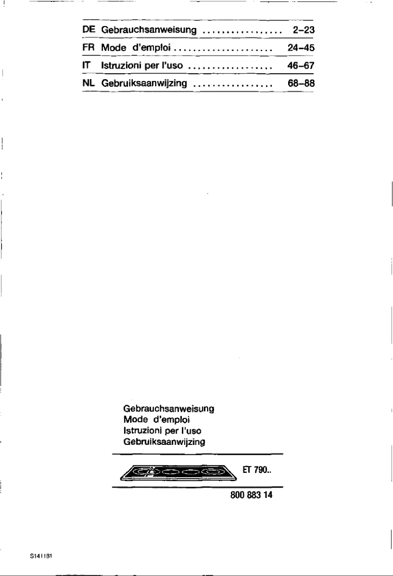 First page image of the manual for PKD965E