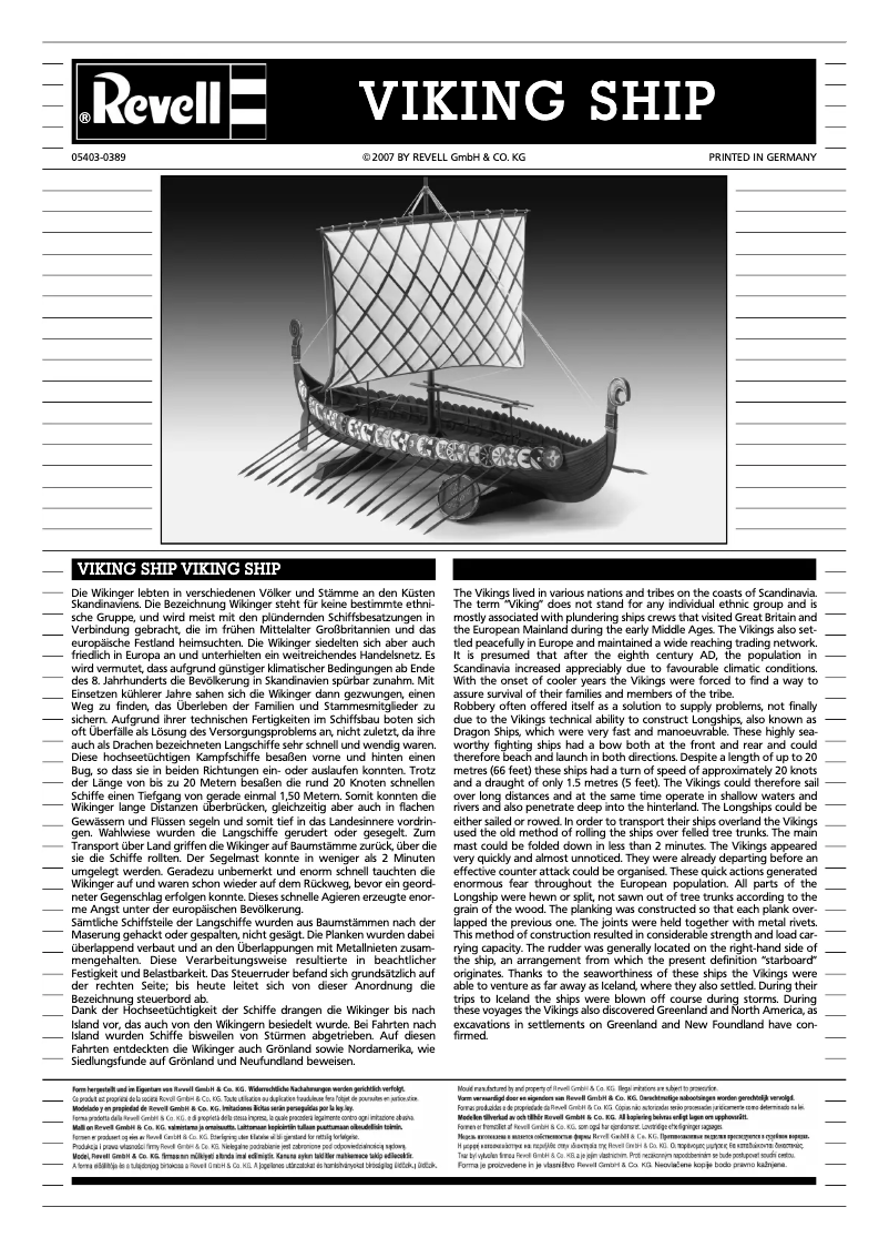 Page 1 of the manual User Manual Revell Northmen