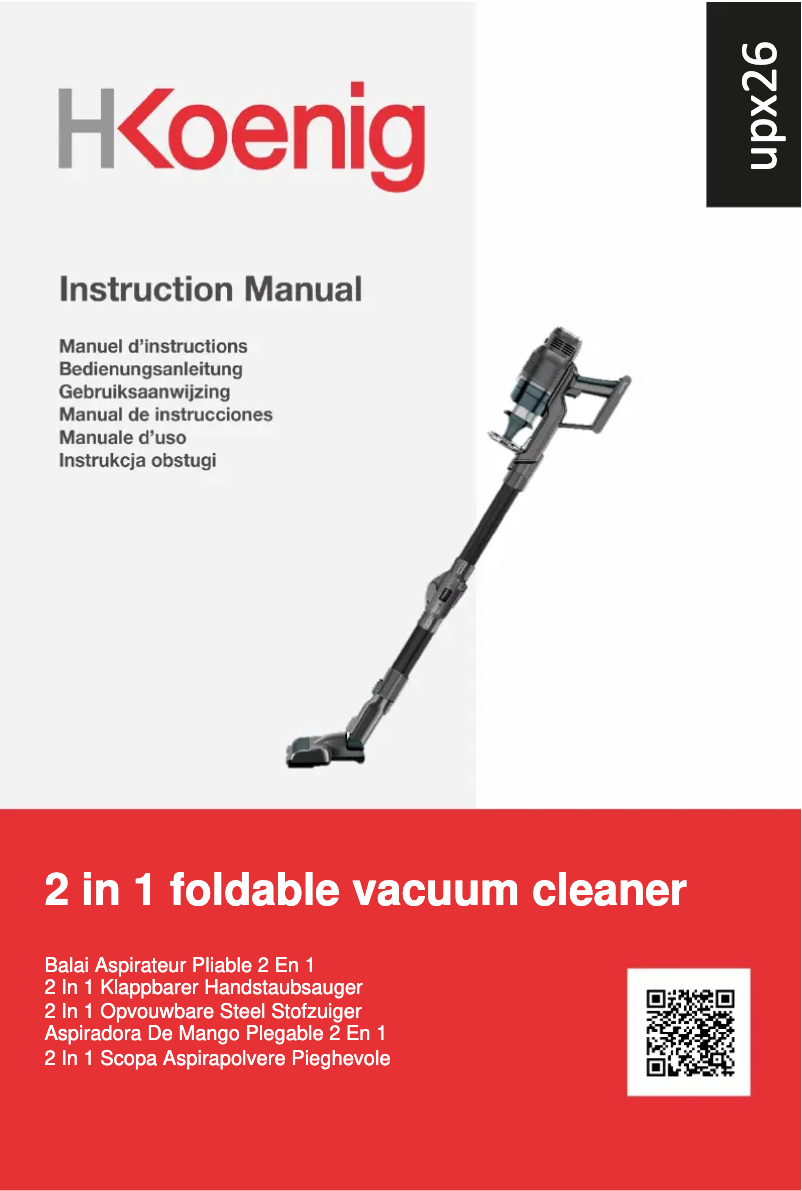Page 1 de la notice Manuel utilisateur H.Koenig UPX26