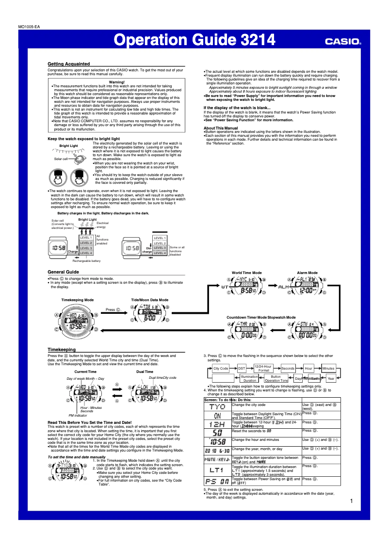 First page image of the manual for W-S210HD-1AVEF