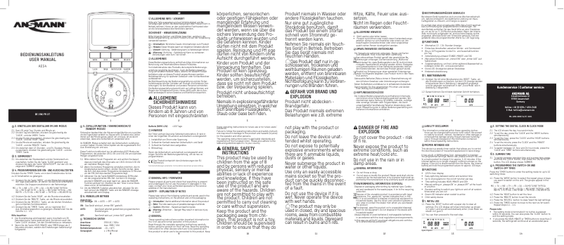 First page image of the manual for AES4