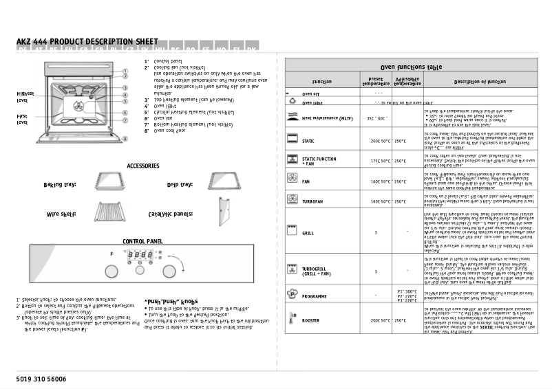 Page 1 de la notice Manuel utilisateur Whirlpool AKZ 444 NB