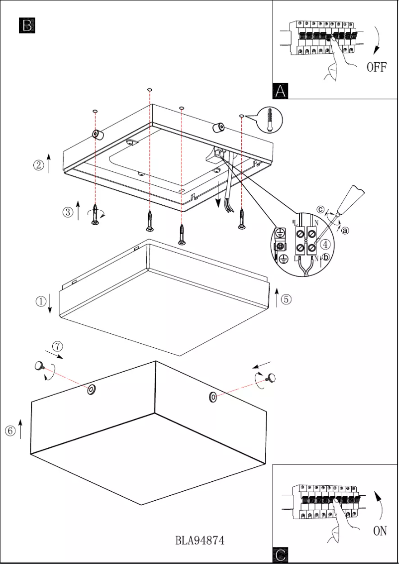 Page 1 of the manual User Manual Eglo Infesto