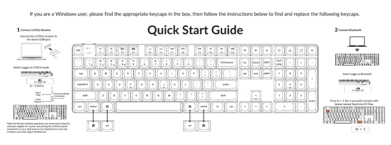First page image of the manual for K5 Max
