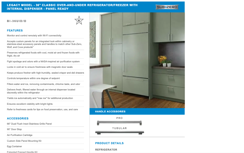 First page image of the manual for BI-36UID/O