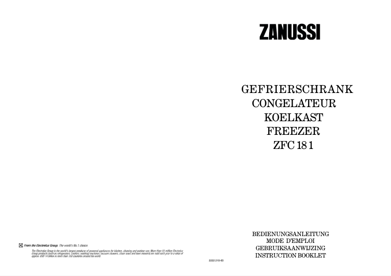 First page image of the manual for ZFC 181