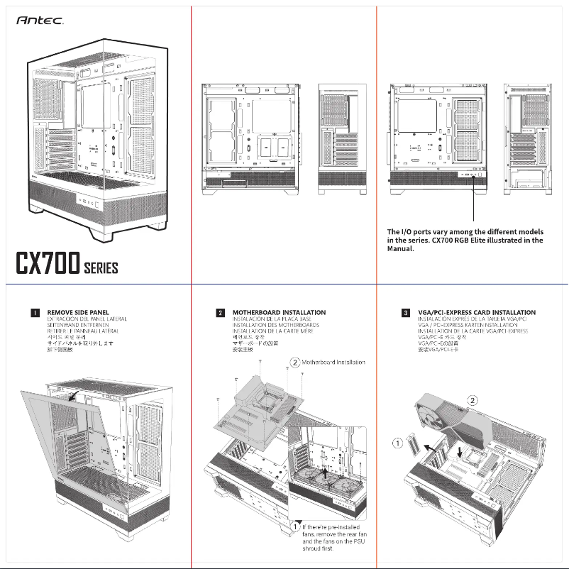 First page image of the manual for CX700 RGB ELITE