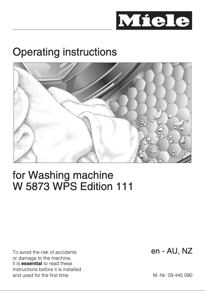 First page image of the manual for W 5873 WPS NZ Edition 111