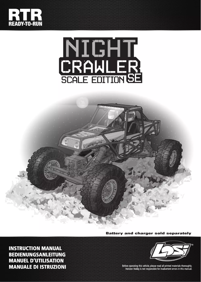 Page 1 of the manual User Manual Losi Night Crawler SE
