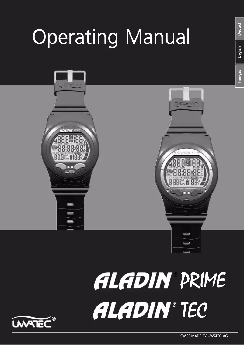 First page image of the manual for Aladin Prime