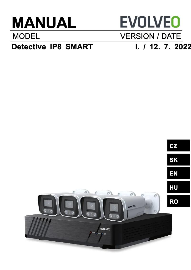 Page 1 of the manual User Manual Evolveo Detective IP8 SMART