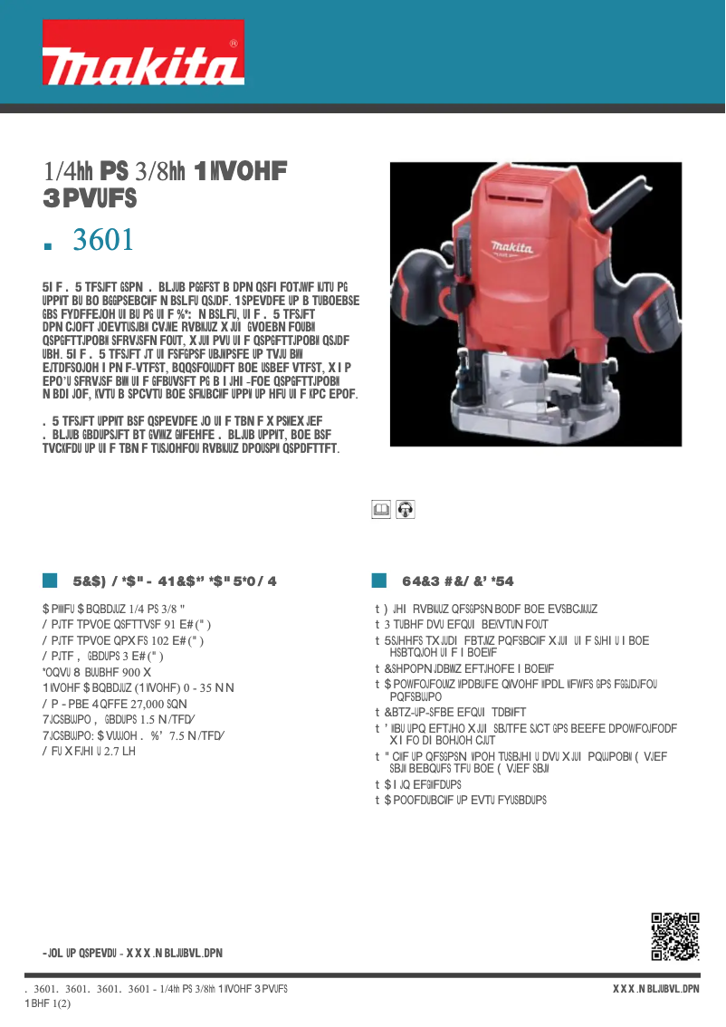 First page image of the manual for M3601