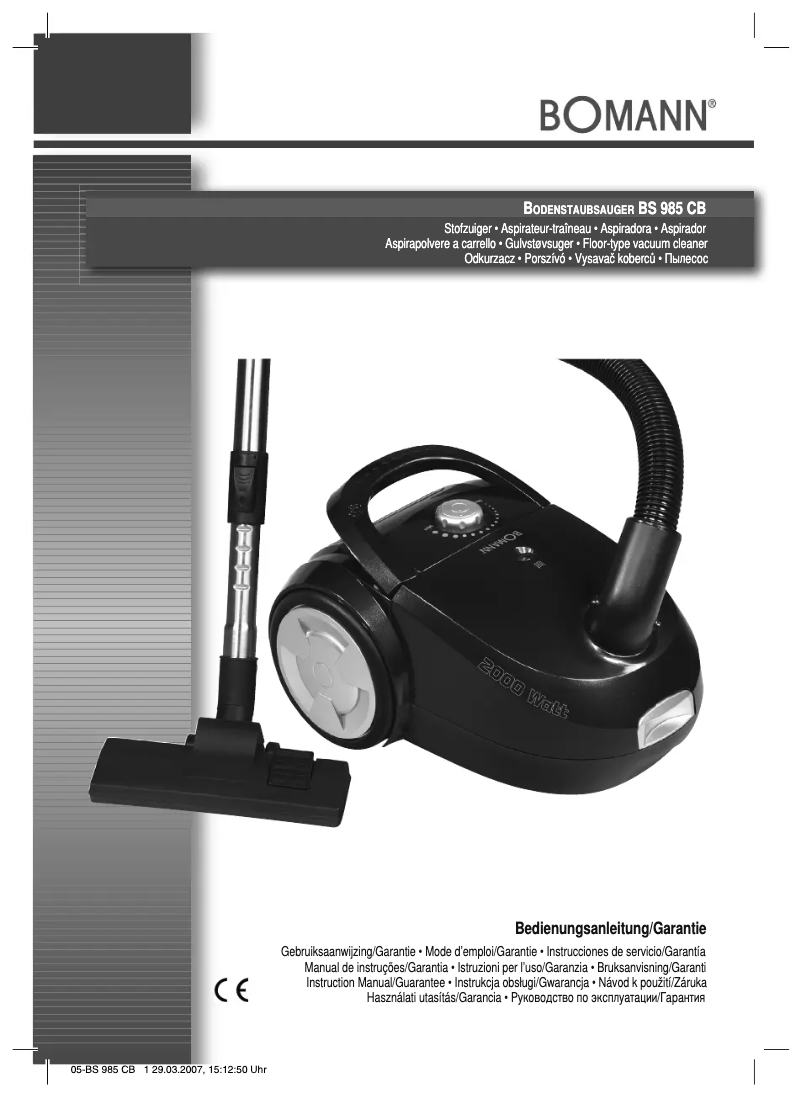Page 1 of the manual User Manual Bomann BS 985 CB