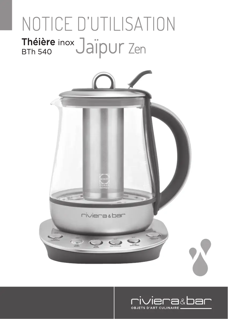 First page image of the manual for BTH540