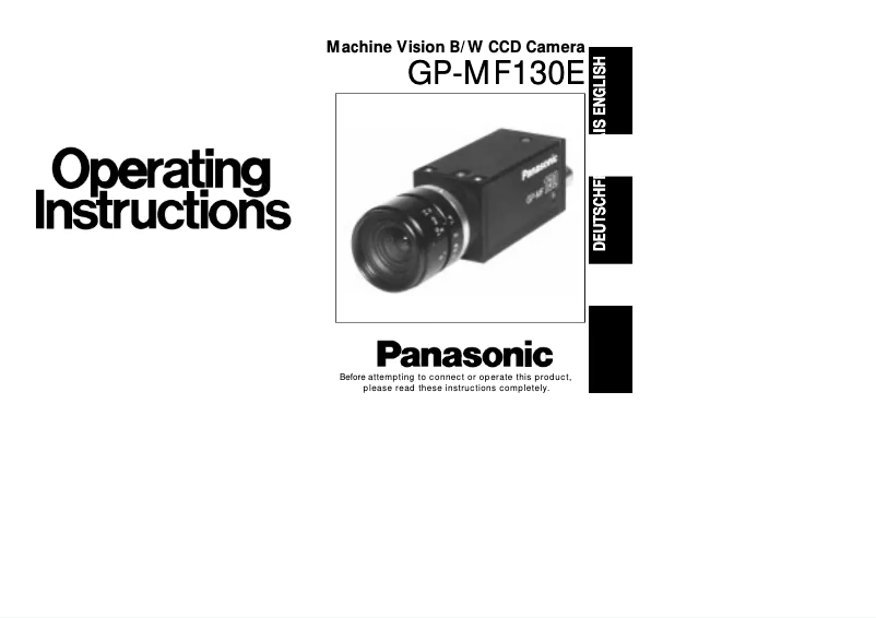 Page 1 of the manual User Manual Panasonic GP-MF130E