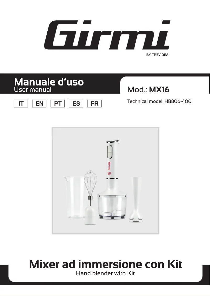 First page image of the manual for MX16