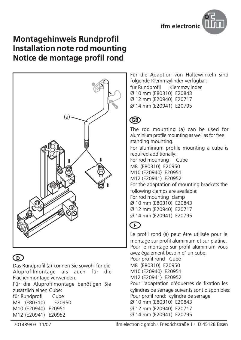 First page image of the manual for E20940