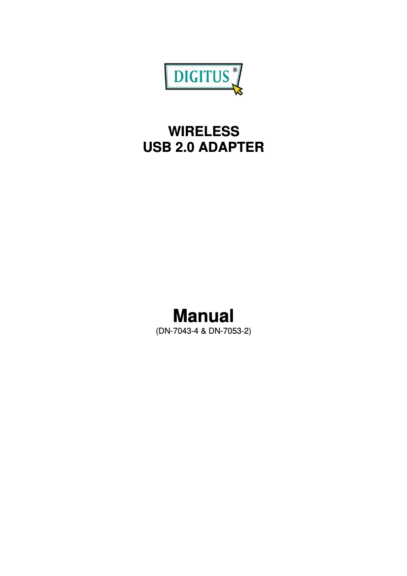 Page 1 of the manual User Manual Digitus DN-7043-4