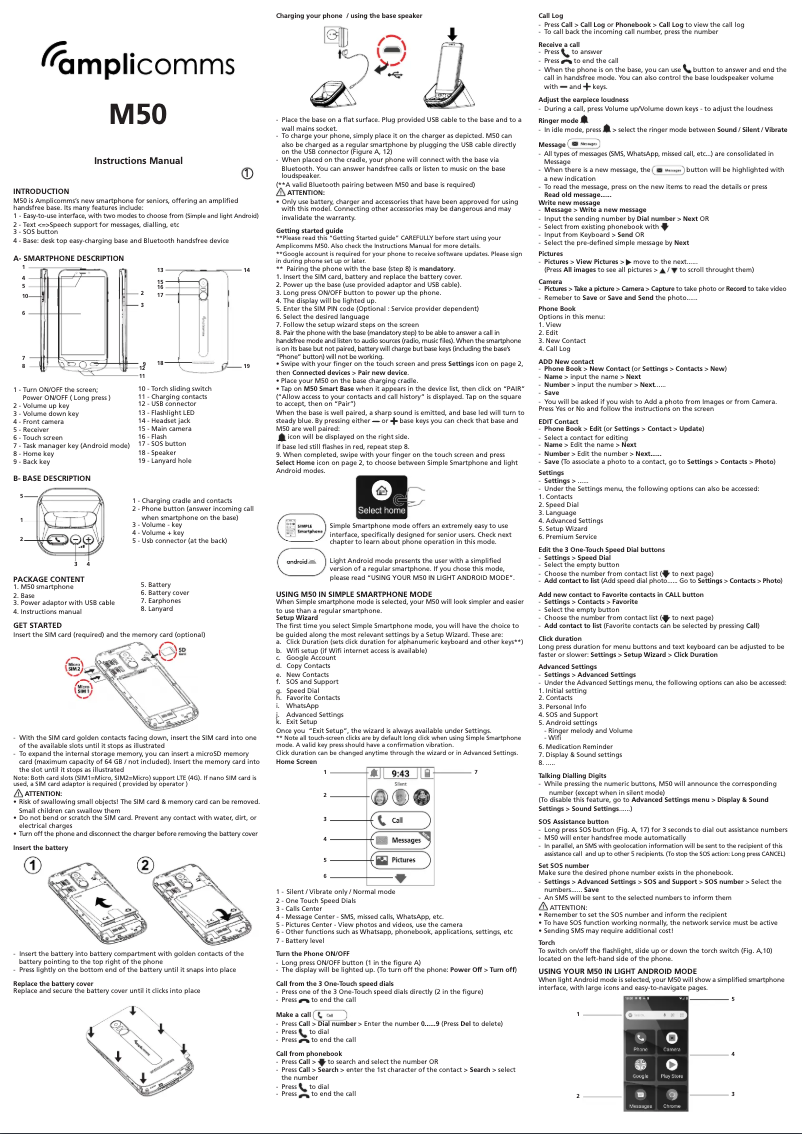 First page image of the manual for M50