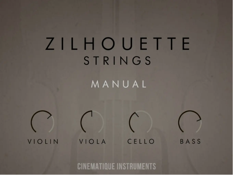 First page image of the manual for Zilhouette Strings