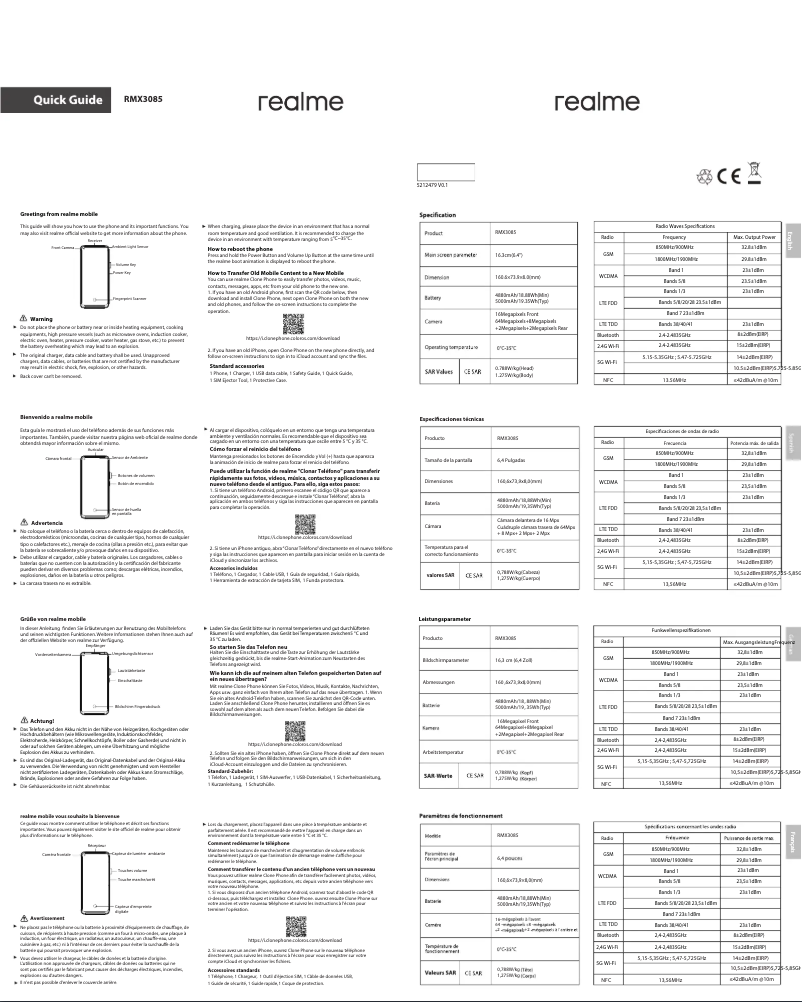 Page 1 of the manual User Manual Realme 8