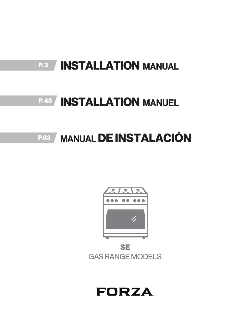 Page 1 of the manual User Manual Forza FR304SE