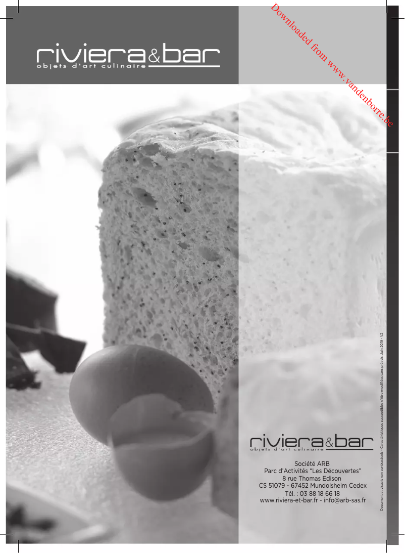 Page 1 of the manual User Manual Riviera & Bar MP 579 A