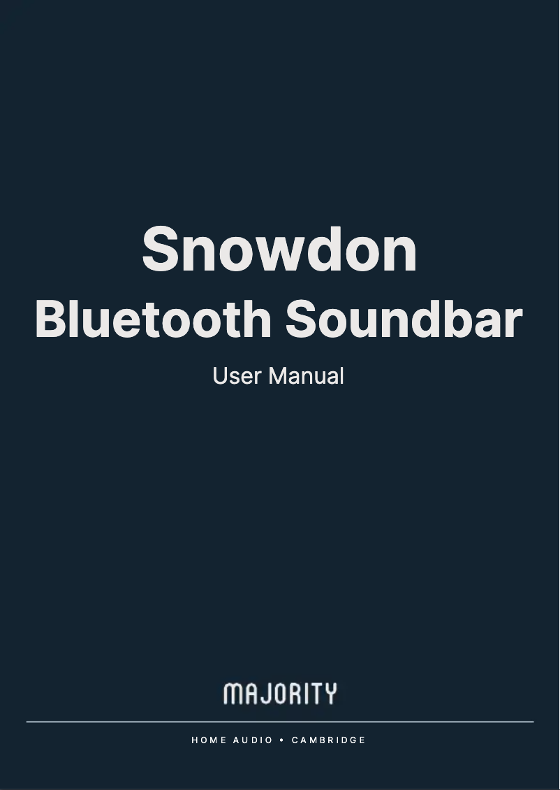 First page image of the manual for Snowdon