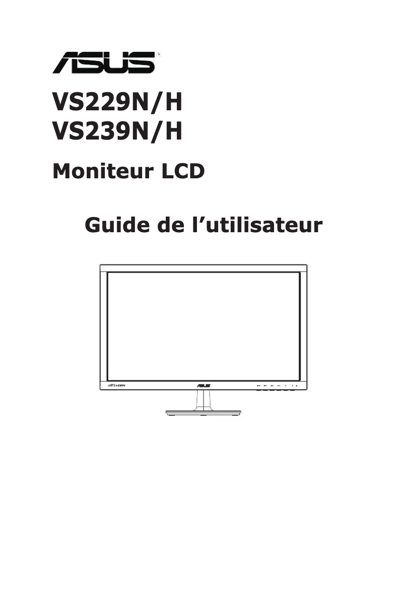 First page image of the manual for VS239HV