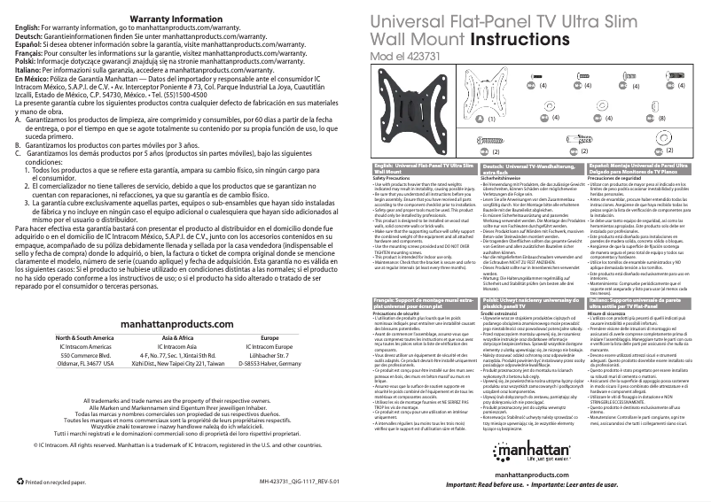 Image de la première page du manuel de l'appareil 423731