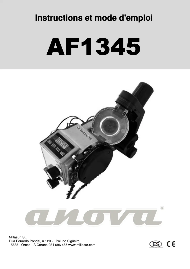 First page image of the manual for AF1345