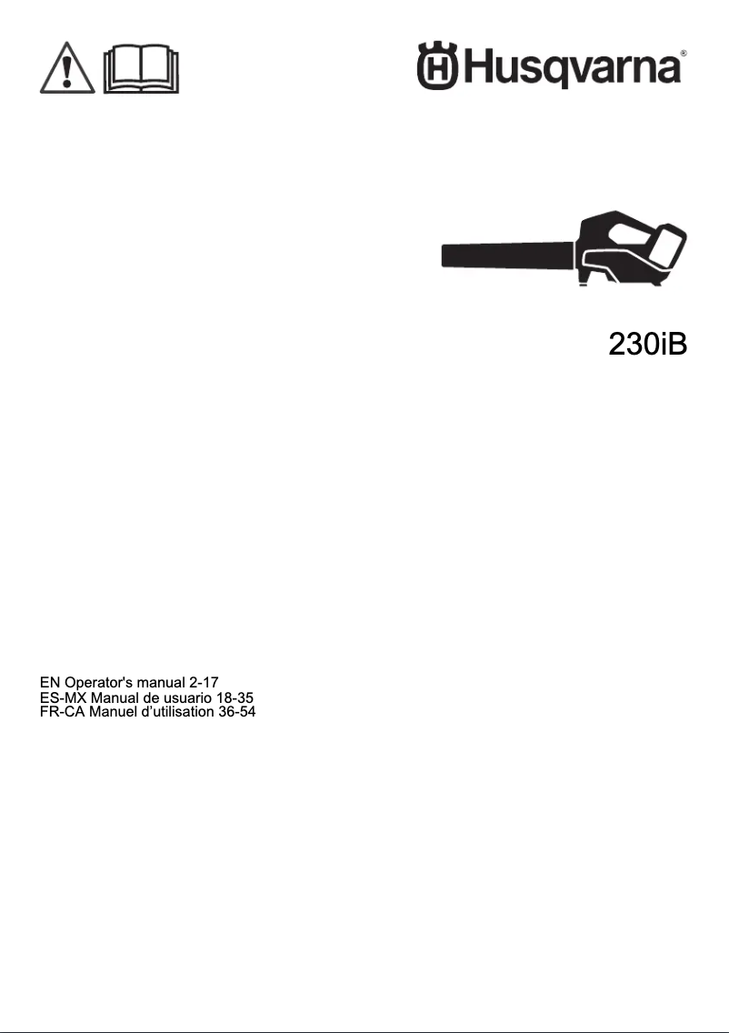 First page image of the manual for 230iB