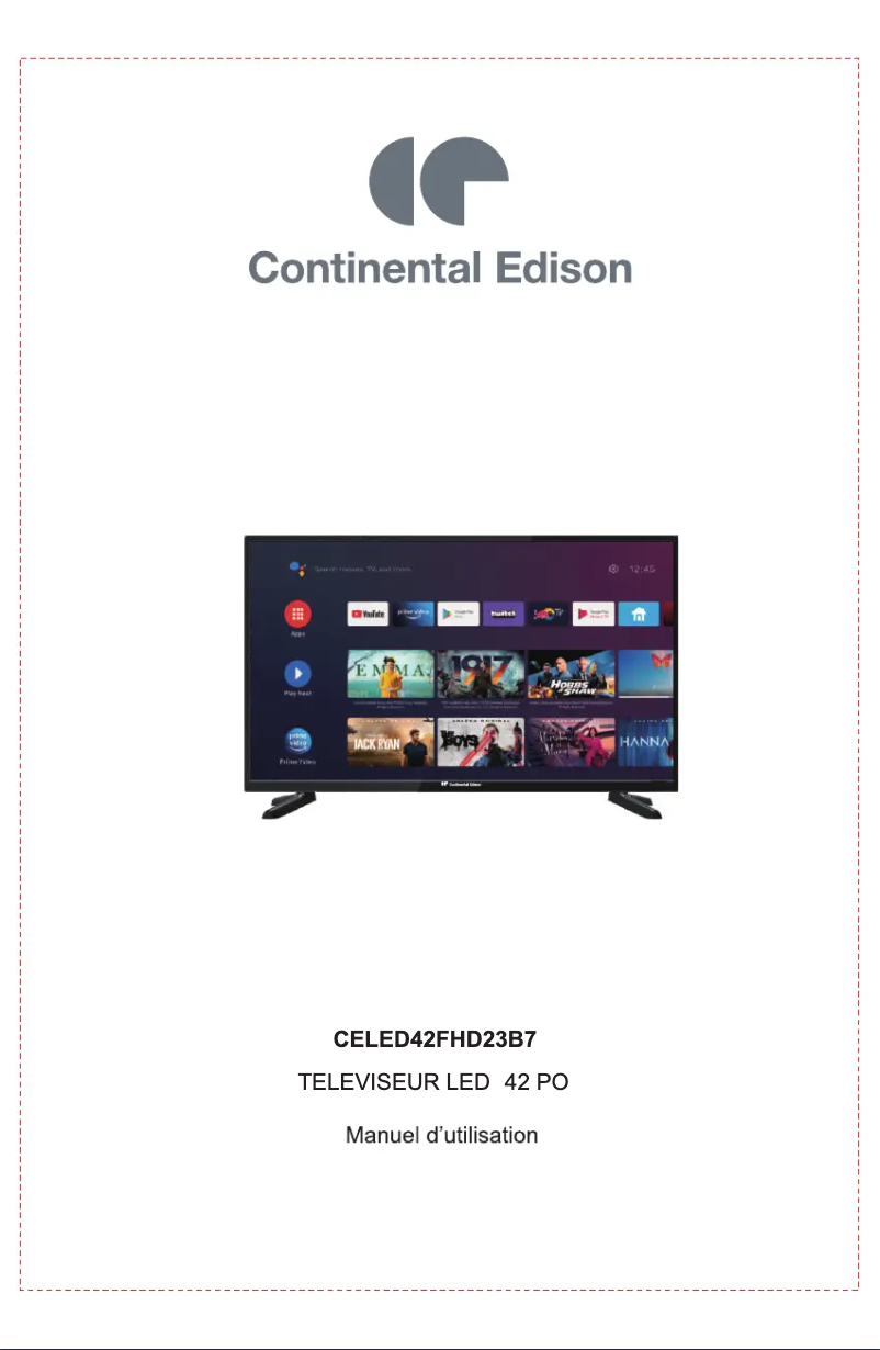 First page image of the manual for CELED42FHD23B7