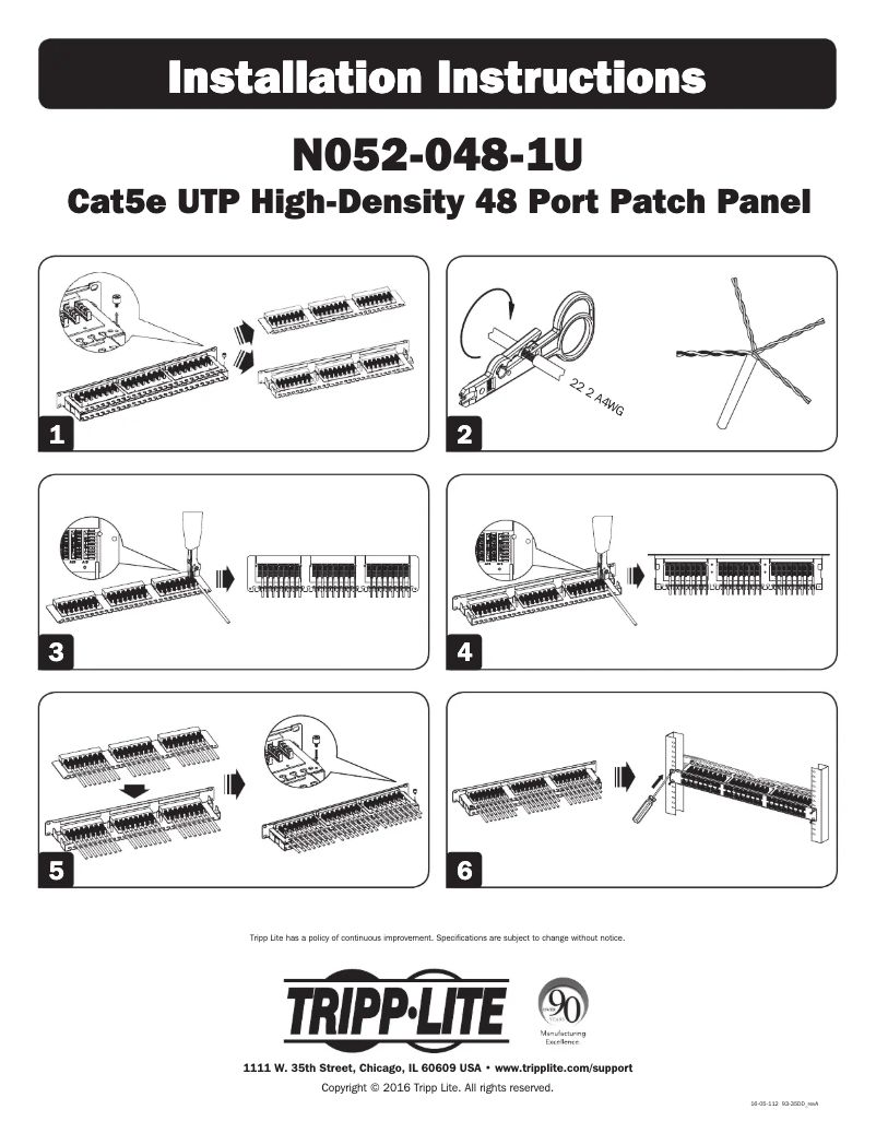 Page 1 of the manual User Manual Tripp Lite N052-048-1U