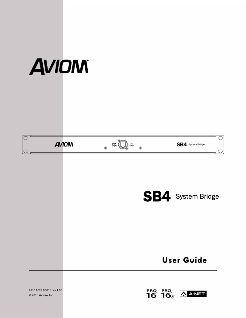 First page image of the manual for SB4