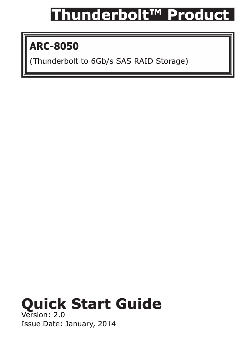 First page image of the manual for ARC-8050