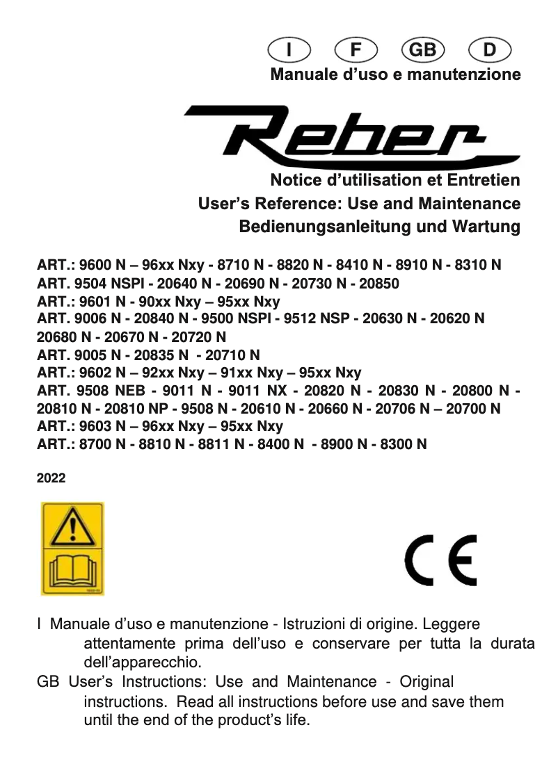 Image de la première page du manuel de l'appareil 9005 N