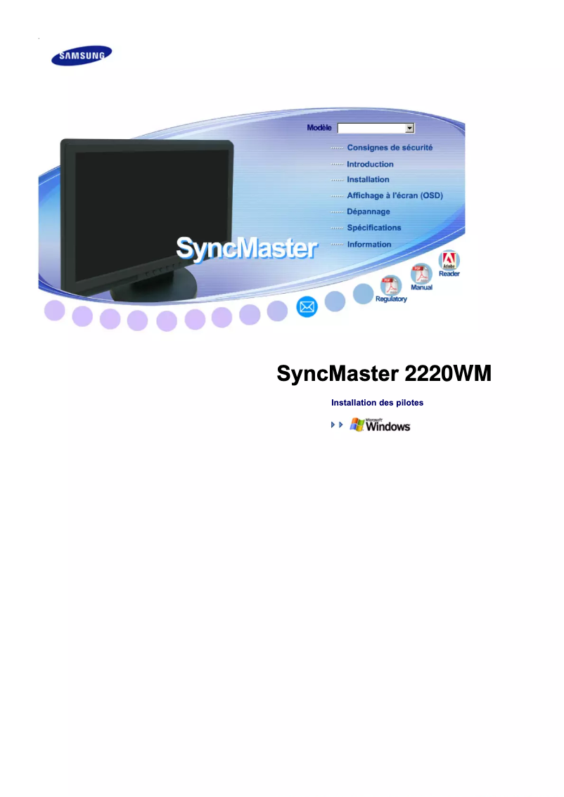Page 1 of the manual User Manual Samsung SyncMaster 2220WM