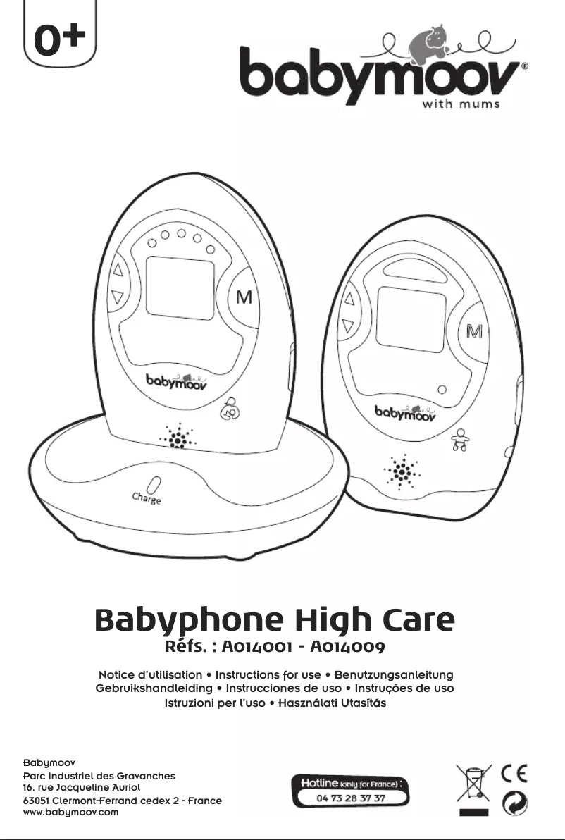 Page 1 of the manual User Manual Babymoov High Care A014001