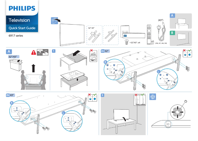 First page image of the manual for 32PHT6917