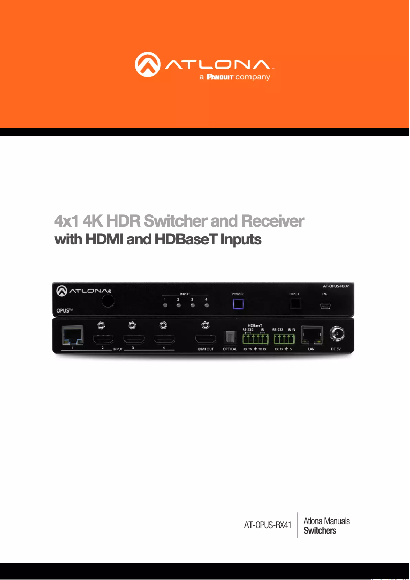 Page 1 of the manual User Manual Atlona AT-OPUS-RX41