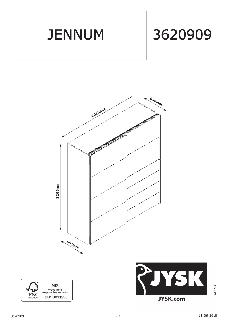 First page image of the manual for Jennum
