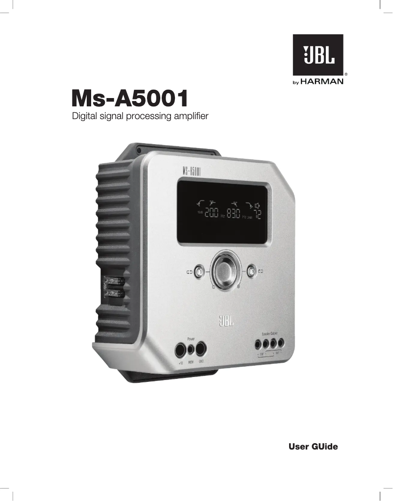 Page 1 of the manual User Manual JBL MS-A5001