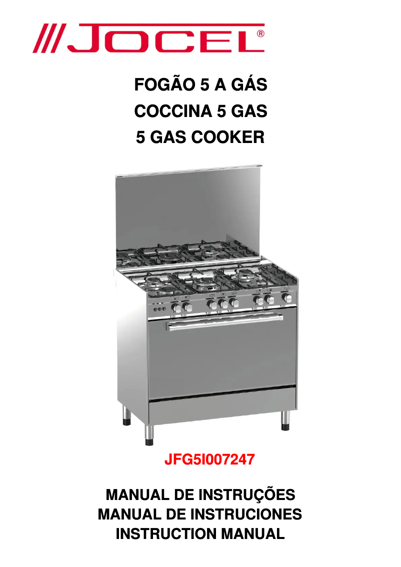 Page 1 of the manual User Manual Jocel JFG5I007247