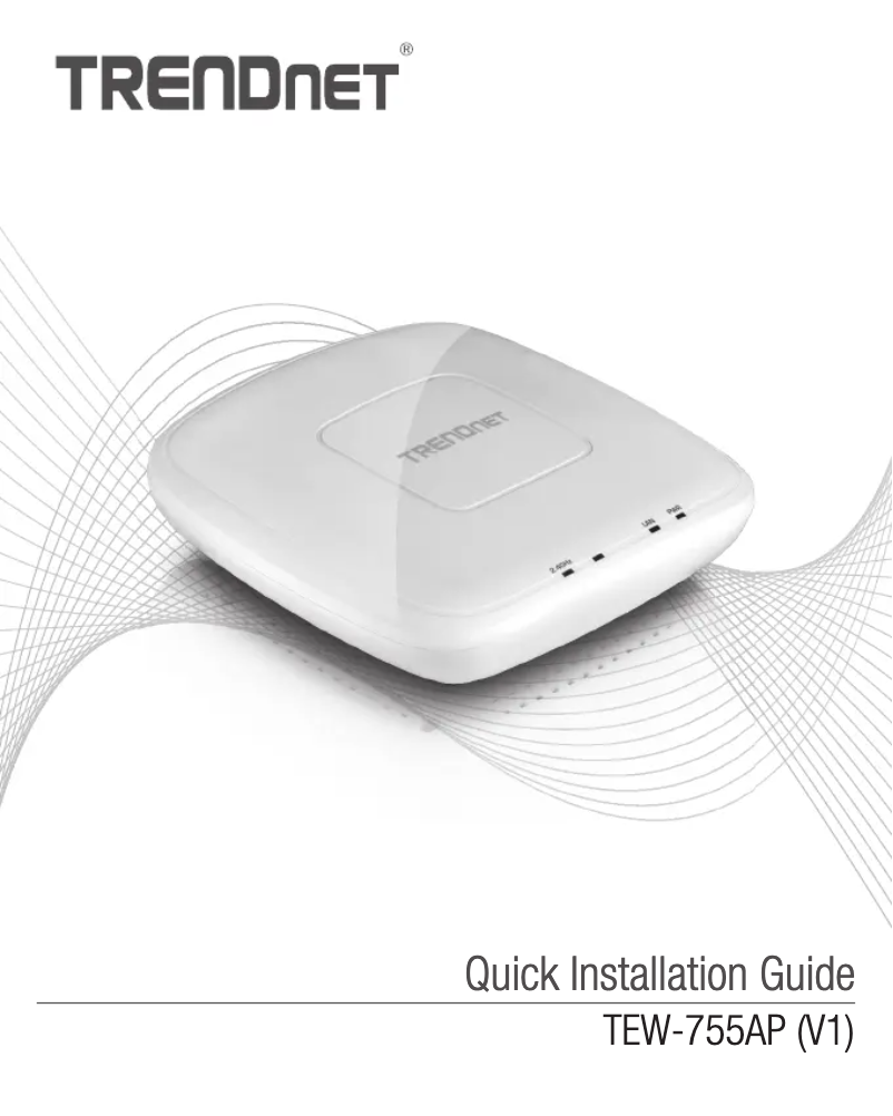 Image de la première page du manuel de l'appareil TEW-755AP