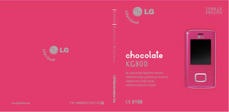 Page 1 of the manual User Manual LG KG800S