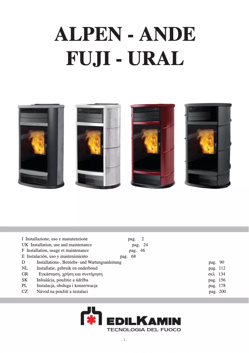 First page image of the manual for ANDE