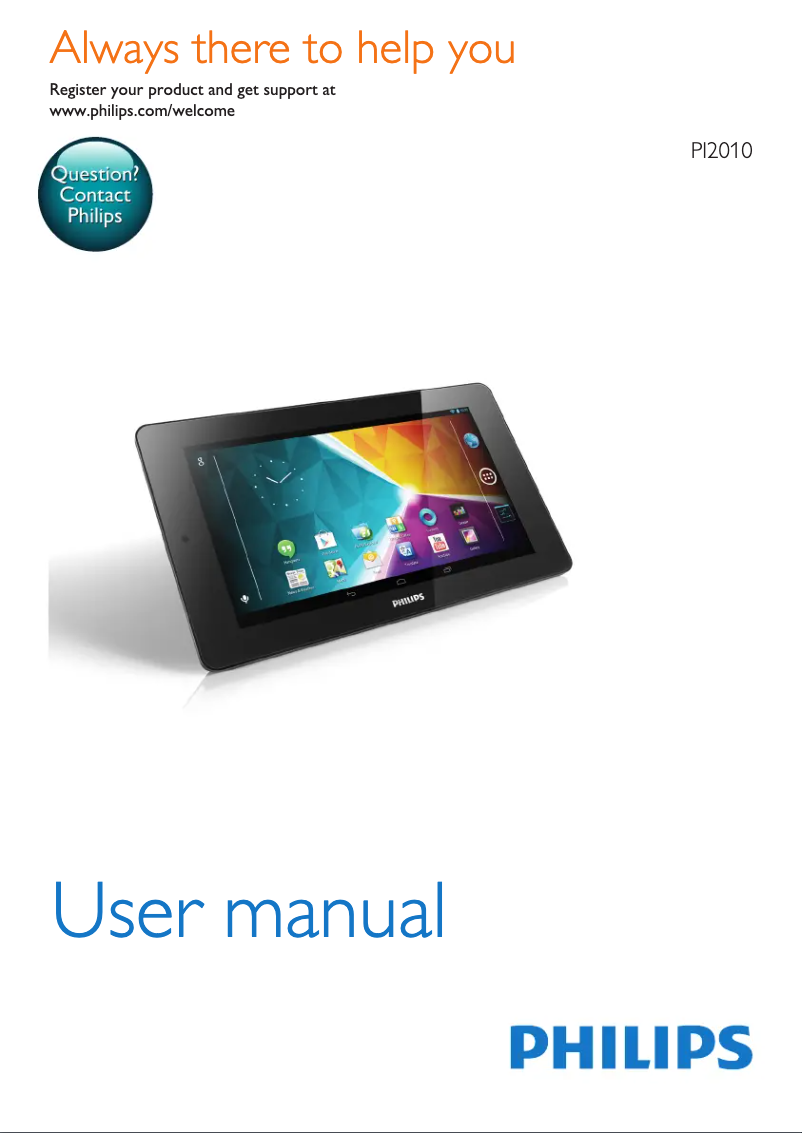 Page 1 of the manual User Manual Philips PI2010B1X
