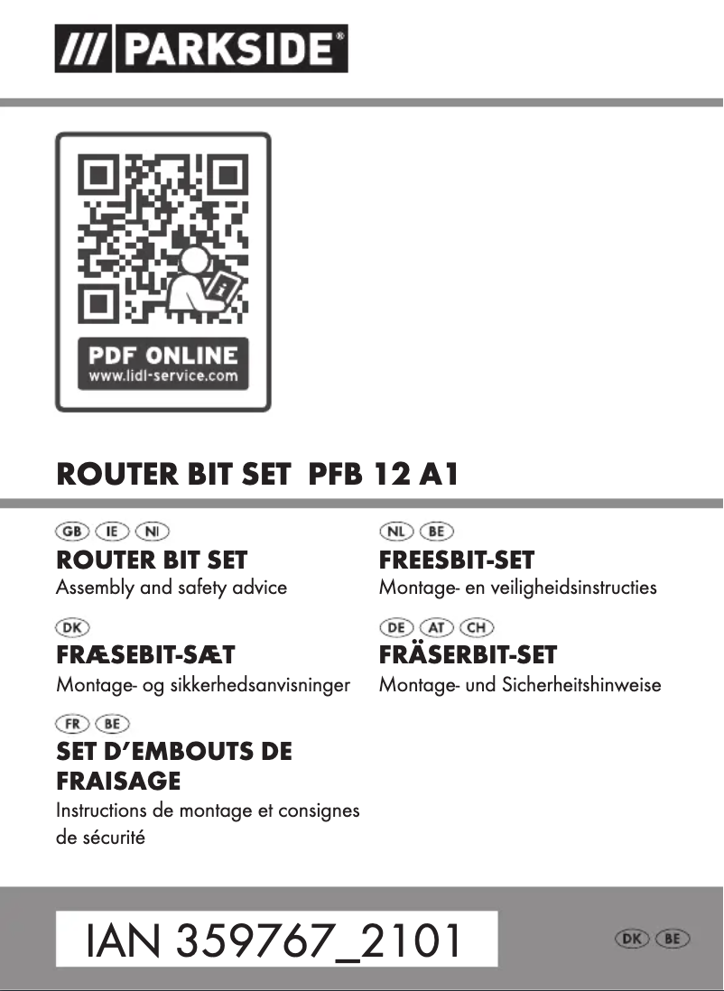 First page image of the manual for PFB 12 A1